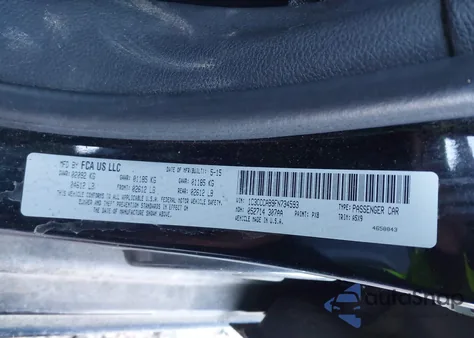 2015 Chrysler 200 Limited z USA, uszkodzony, nr VIN 1C3CCCAB9FN734593